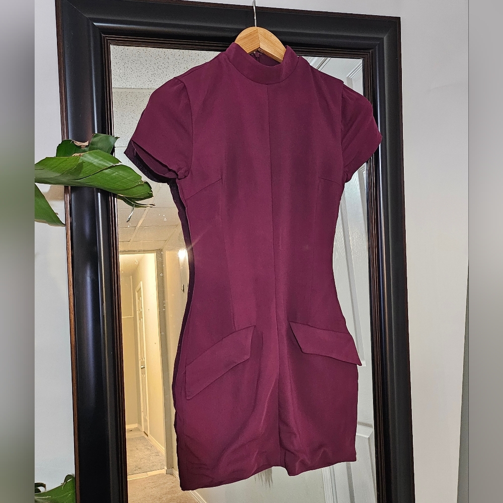 HOUSE OF CB 'Alia' Mulberry Mini Dress